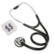 High Performance Medical Stethoscope, Surgical Grade Stainless Steel Chestpiece Anatomical Headset Phthalate Free Dual Lumen Tubing Long Wearing