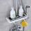 Étagère de rangement pour douche, adjustable, 15,0 po, finition chromée 1