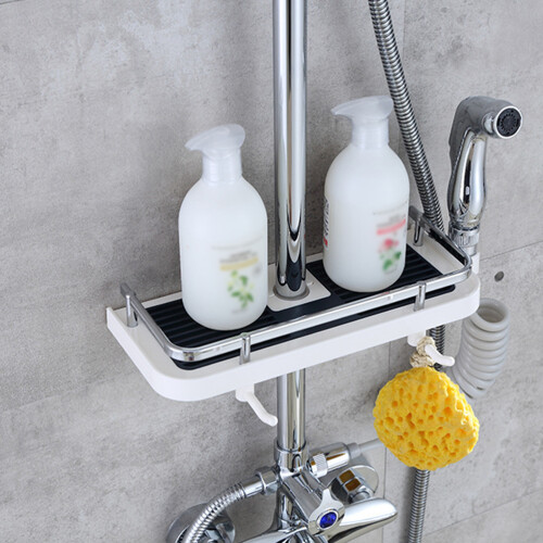 Étagère de rangement pour douche, adjustable, 15,0 po, finition chromée