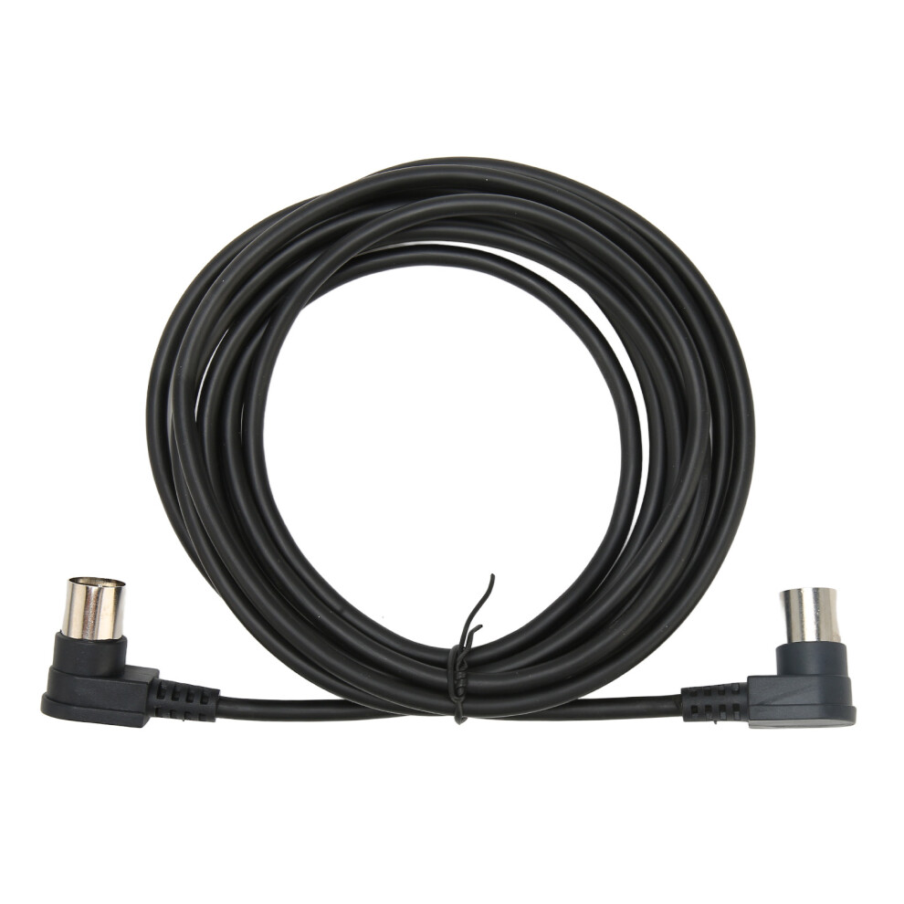 Right Angle 5 Pin Din Cable With Enhanced Signal Clarity, Spiral Shielded For Emi Rfi Suppression, Oxygen Free Copper Conductors And Nickel Plated 9432746949038