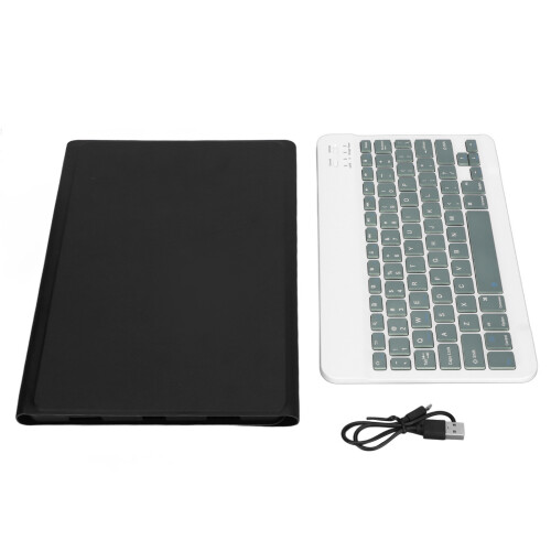 Capa com teclado Bluetooth sem fio para tablets de 9 a 11 polegadas, oferecendo conexão estável e confiável e teclado retroiluminado em cores do