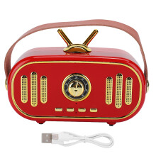 Radio Bluetooth inalámbrica con altavoz de estilo vintage, batería recargable multifunción, fácil de usar, conexión TWS, compatible con iPhone y