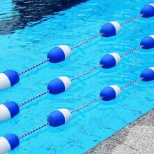 Pool Safety Rope with UV Resistant Blue and White Floats, Adjustable 15m Swimming Pool Divider