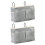Bedside Storage Caddy with Multiple Compartments and Hooks for Bunk Bed Dorm, 2PCS Grey Canvas 1