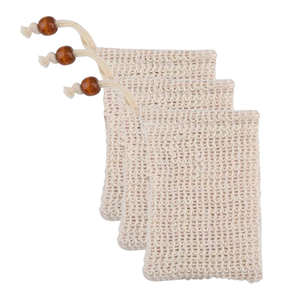 3pcs Exfoliating Mesh Soap Saver Bag Set for Rich Foam and Deep Cleansing in Shower and Spa