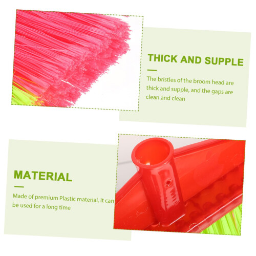 Broom Head Replacement with Dense Durable Bristles for Indoor Outdoor Sweeping, Easy Install, 2Pcs 2
