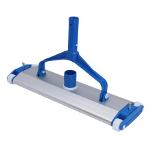 Swimming Pool Vacuum Head 45cm Wide Aluminum Base with Brush, Universal Fit for Standard Hoses