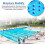 76 Ft Floating Pool Safety Rope with Hooks,  Visibility Divider for Deep and Shallow Pool Ends 5