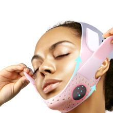 Face Slimming Mask Pink Double Chin Reducer V Line Lifting Strap for Sleeping and Workout