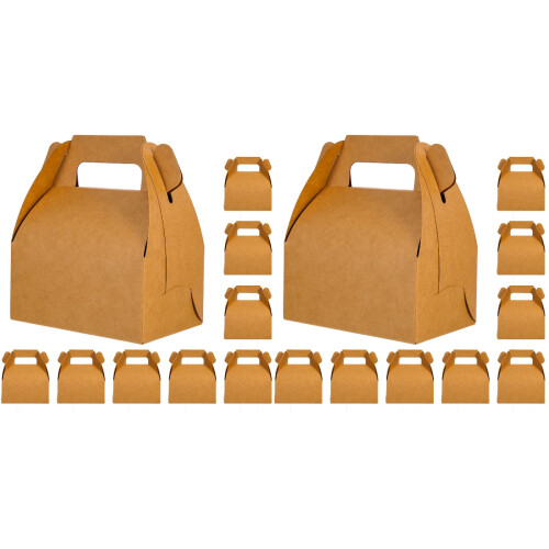 40Pièces Boîtes Cadeaux Kraft Portables Pour Gâteaux Snacks 1