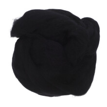 1Paquet Laine Feutrage 66S Noir Doux Pour DIY