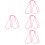 4Pièces Cordelette En Polyester Rose Durable Fixation Sécurisée 4