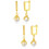 2Paires Boucles Dorées Unisexes Pour Soirée Et Cadeau 7