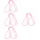 4Pièces Cordelette En Polyester Rose Durable Fixation Sécurisée 5