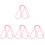 4Pièces Cordelette En Polyester Rose Durable Fixation Sécurisée 10