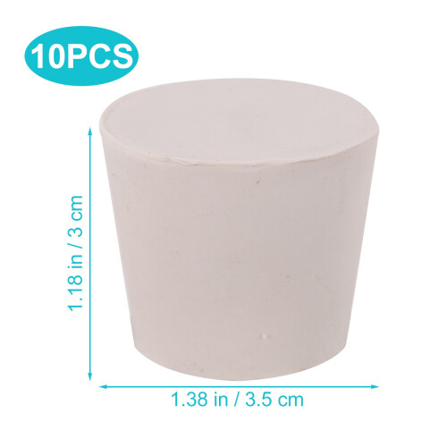 10Pièces Bouchons Coniques Caoutchouc Pour Flacons Tubes 2