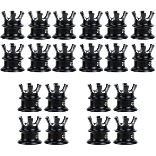 20Pièces Capuchons Aluminium Noir Pour Écrous 1