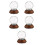 5Stk Schneekugel Set Mit Robustem Holzsockel 9
