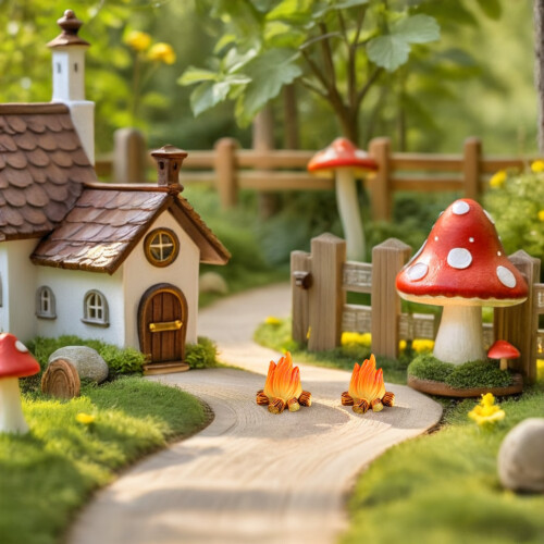 30Pièces Mini De Camp Résine Décoratives Couleurs Variées 1