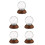 5Stk Schneekugel Set Mit Robustem Holzsockel 6