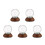 5Stk Schneekugel Set Mit Robustem Holzsockel 8