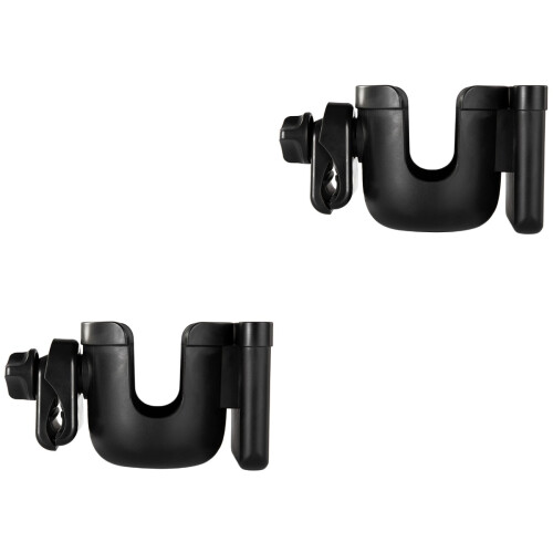 2Pièces Support Gobelet Poussette Noir Conçu Pour Usage Bébé 2
