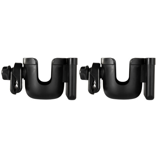 2Pièces Support Gobelet Poussette Noir Conçu Pour Usage Bébé 1