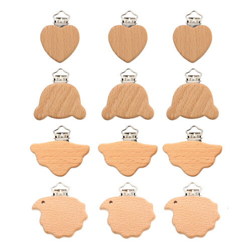 36Pièces Attache- Bébé En Bois Beige, Accessoire 1