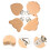 36Pièces Attache- Bébé En Bois Beige, Accessoire 11