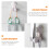 2Pcs Universal Shower Head Holder White Punch Free Suction Cup Bracket 7