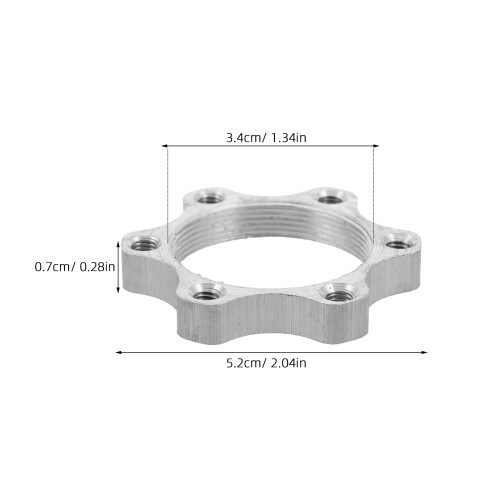 10Pièces Adaptateur Arrière Acier Durable Argenté 1