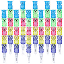 3 Pcs School Pencils Stackable For Kids Plastic Stacking Bear Shaped