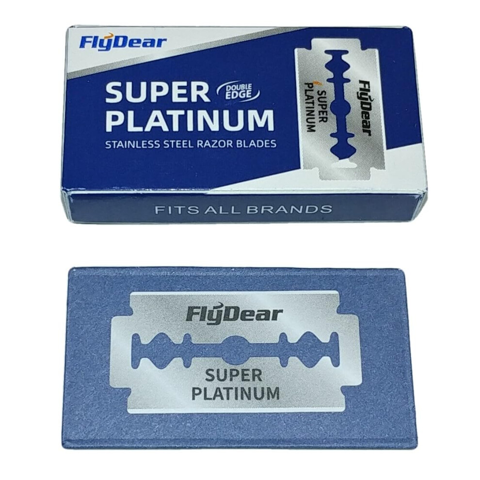 10x Stainless Steel Double Edge Razor Blades Sampler Pack with Platinum Coating for Precision Shaving