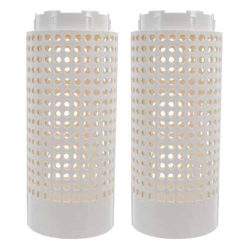 2Pcs Beige Plastic Worm Compost Bin Outdoor for Patio Kitchen Waste