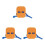 3Pcs Orange Eva Swim Trainer Floaties for Kids Durable Learning Aid 7