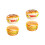 4Pcs Realistic PU Fake Burger Models Light Brown Kitchen Display 4