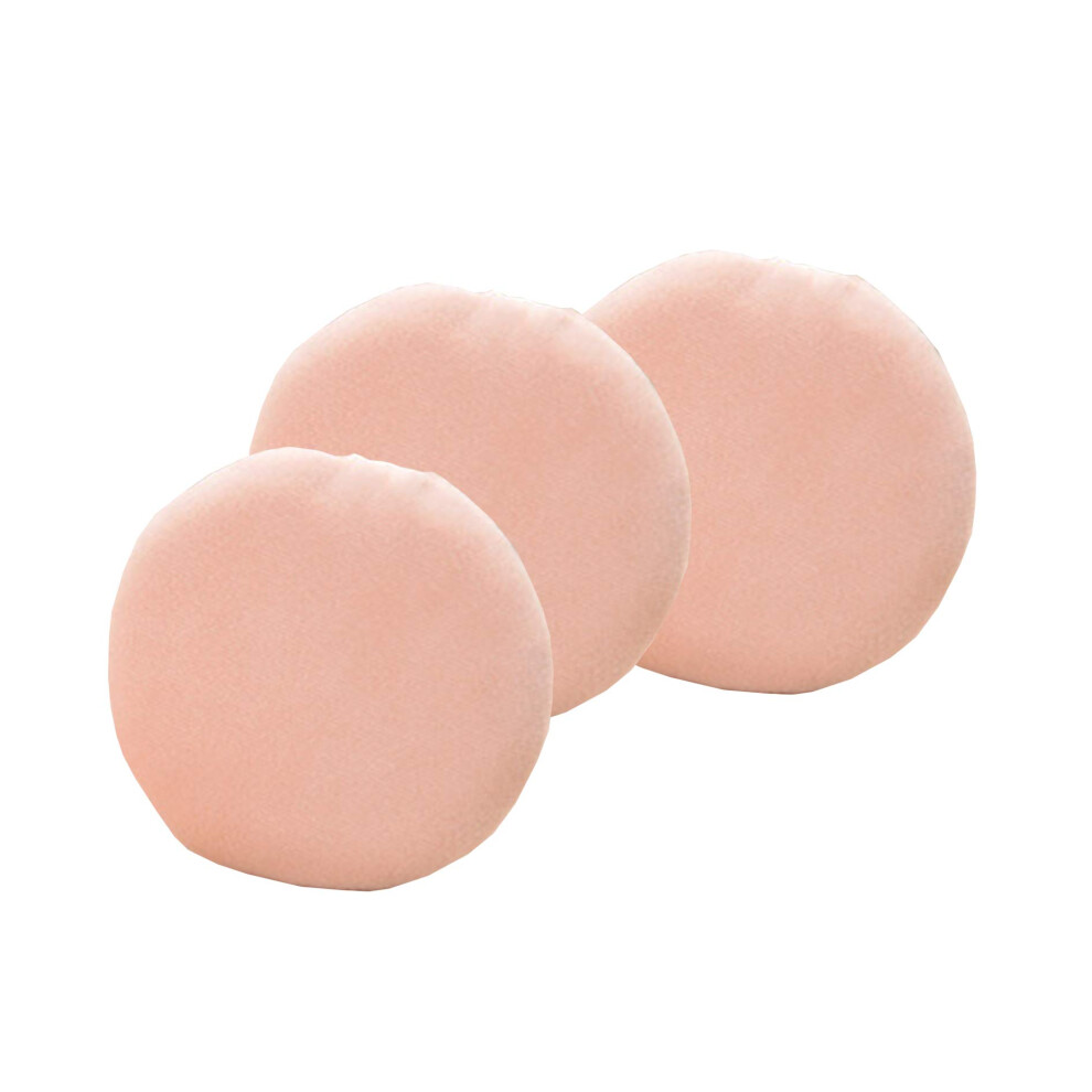 Large Velour Body Powder Puff 3 Inch Soft Fluffy Washable for Baby Adults Face and Body 3Pcs