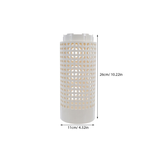 2Pcs Beige Plastic Worm Compost Bin Outdoor for Patio Kitchen Waste 1