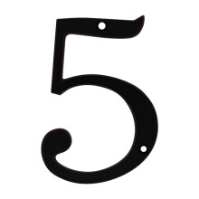 Modern Zinc Alloy House Number 3 with Red Frame, Weatherproof Brushed Metal Door Number Sign