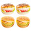 4Pcs Realistic PU Fake Burger Models Light Brown Kitchen Display 2