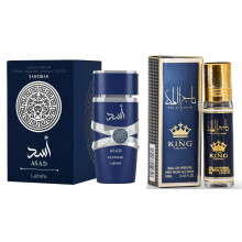 Men's Perfume Eau de Parfum Spray 3.4 oz with Coconut and Iris RollOn Oil Gift Set