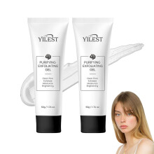 2PCS Exfoliating Gel with Deep Cleansing Scrub for Face and Body, Pore Purifying and Hydrating