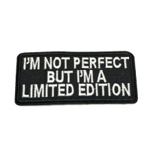 Funny Biker Vest Embroidered Iron On Patch with Sarcastic Quote for Jackets Jeans Stitching
