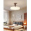 LED Flush Mount Ceiling Light Bedroom Lamp, ThreeColor Modes, Feather Shape, Warm Ambient Lighting 3