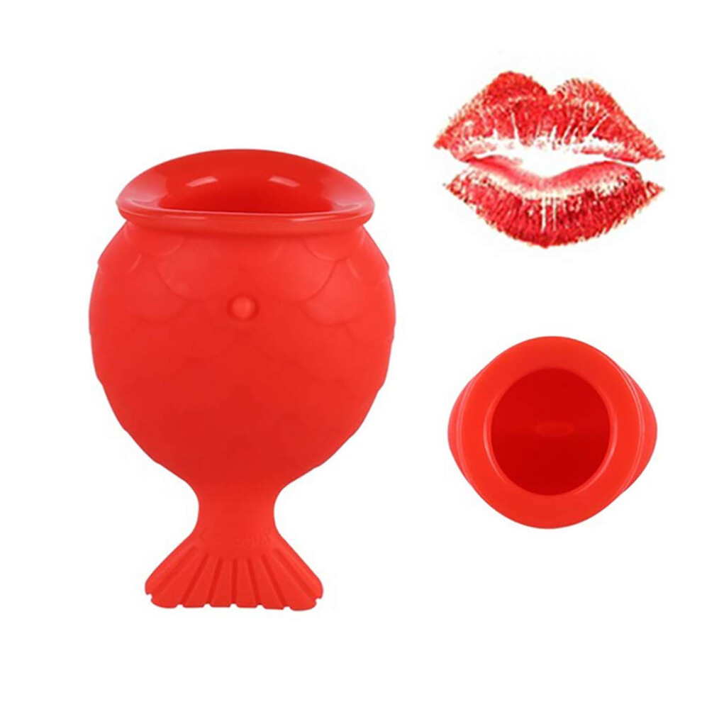 Silicone Lip Plumper Device with Instant Volume, Painless FishShaped Enhancer for Fuller Lips