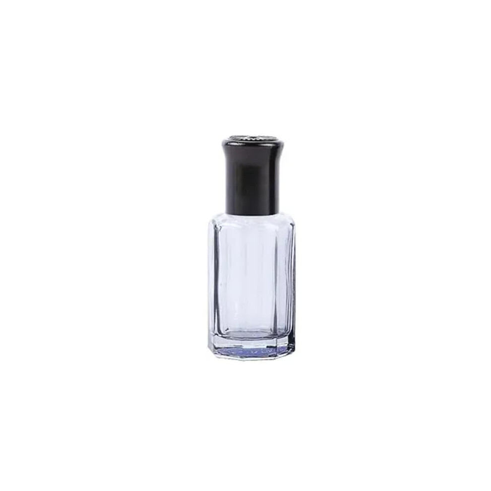 Black 10Ml Glass Perfume Roller Bottle Leakproof Refillable For Aromatherapy And Cosmetics