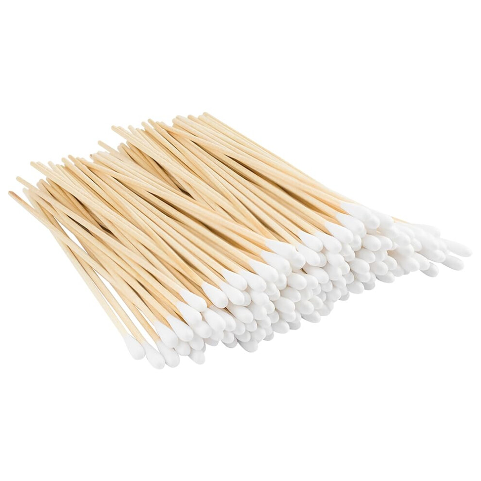 400 Pcs 15cm Long Wooden Cotton Swabs with Wood Handle for Precise and Gentle Application