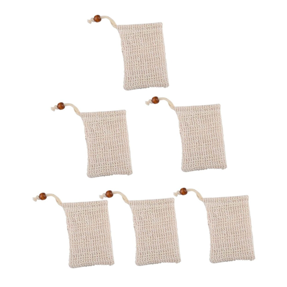 6pcs Soap Saver Bags with Foaming Mesh for Shower Deep Cleansing and Handmade Soap