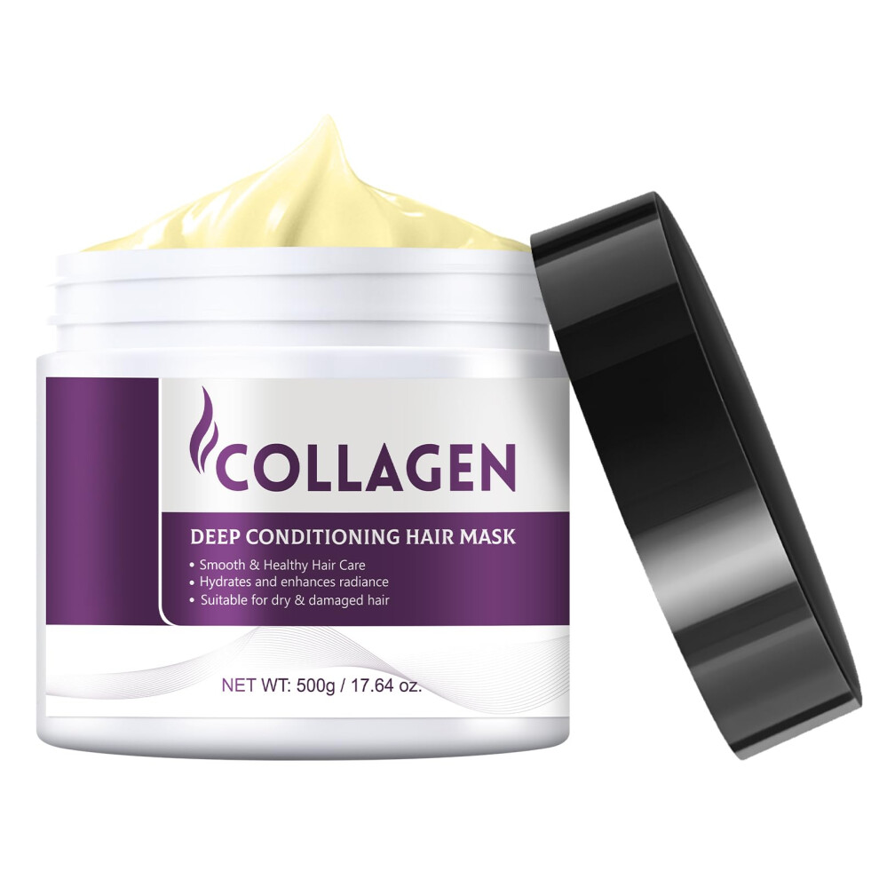 Collagen Hair Mask Deep Conditioner for Dry Damaged Hair with Argan and Coconut Oil 17.64oz