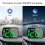 HUD Geschwindigkeitsmesser DC5V USB-C Schwarz+Grün KM/MPH 7